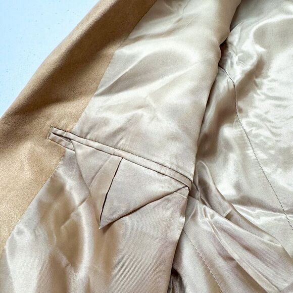 Chaps Blazer Men 42R Tan Polyester Suit Jacket Business Casual Wedding Office - Picture 11 of 15